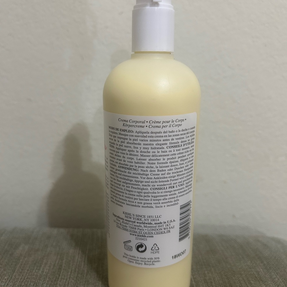 Kiehl's Creme de Corps Body Lotion 16.9 oz brand new
